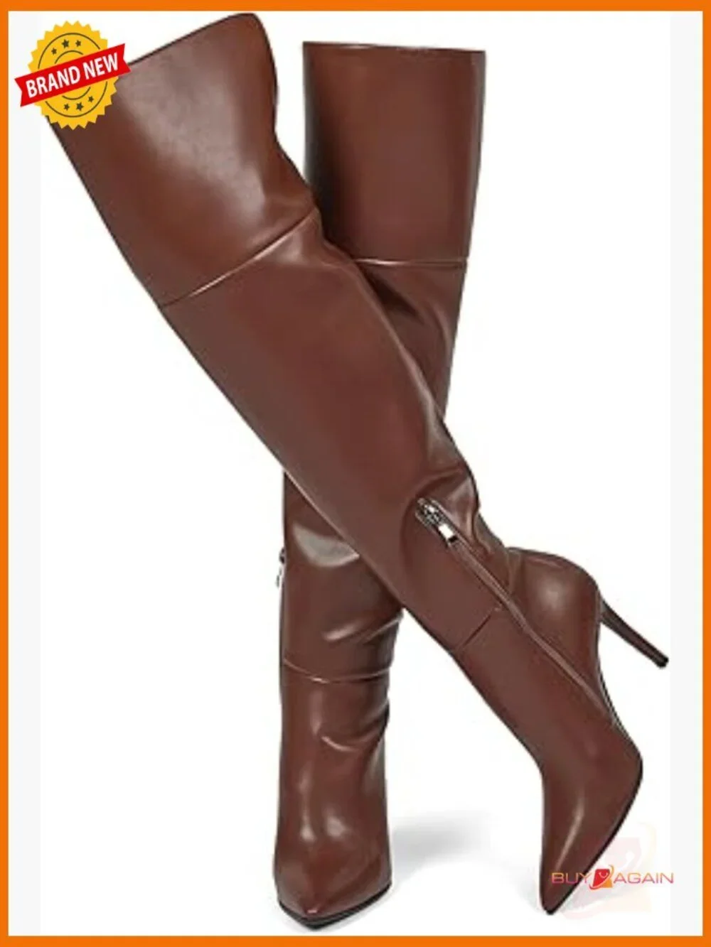 Women's Over the Knee Boots Stiletto Heel Faux Leather Thigh High